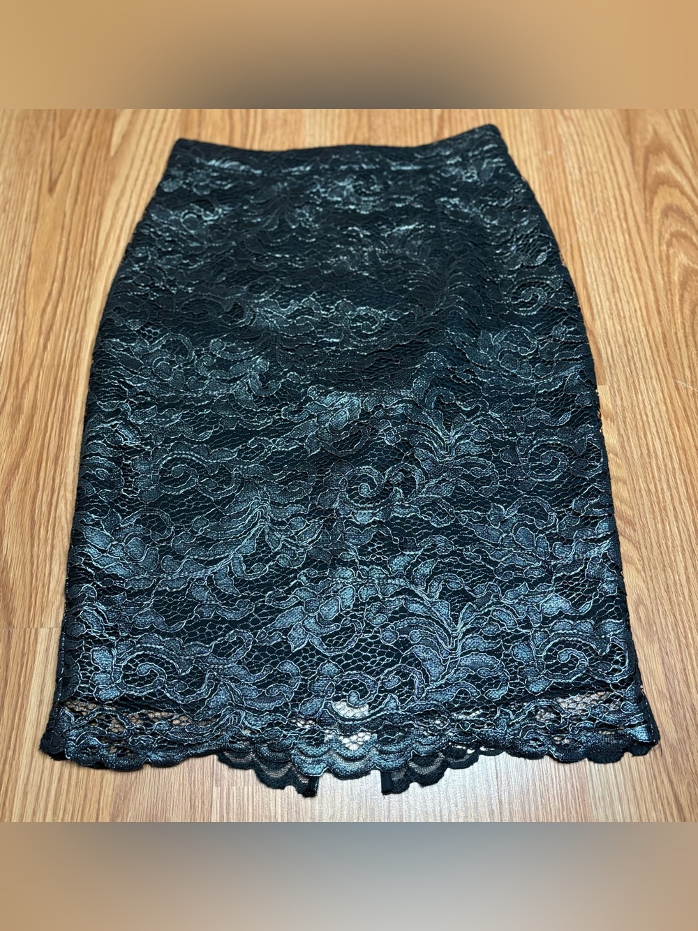 White House Black Market Black Lace Pencil Skirt